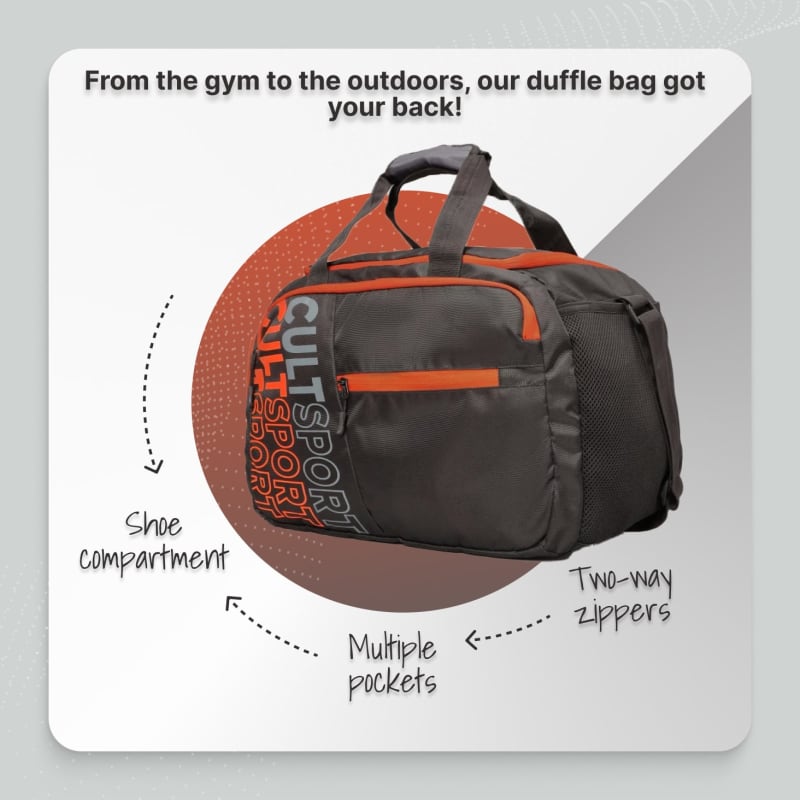 Two compartment gym bag sales