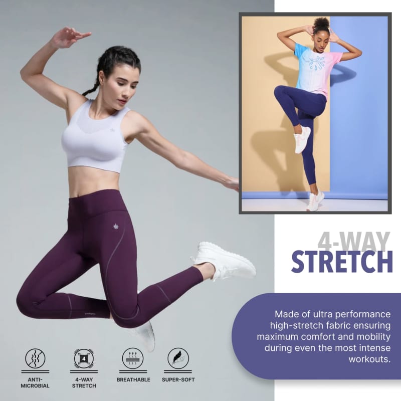 PSK Collective Moisture Wicking Legging Active Fit Ruching Stretch