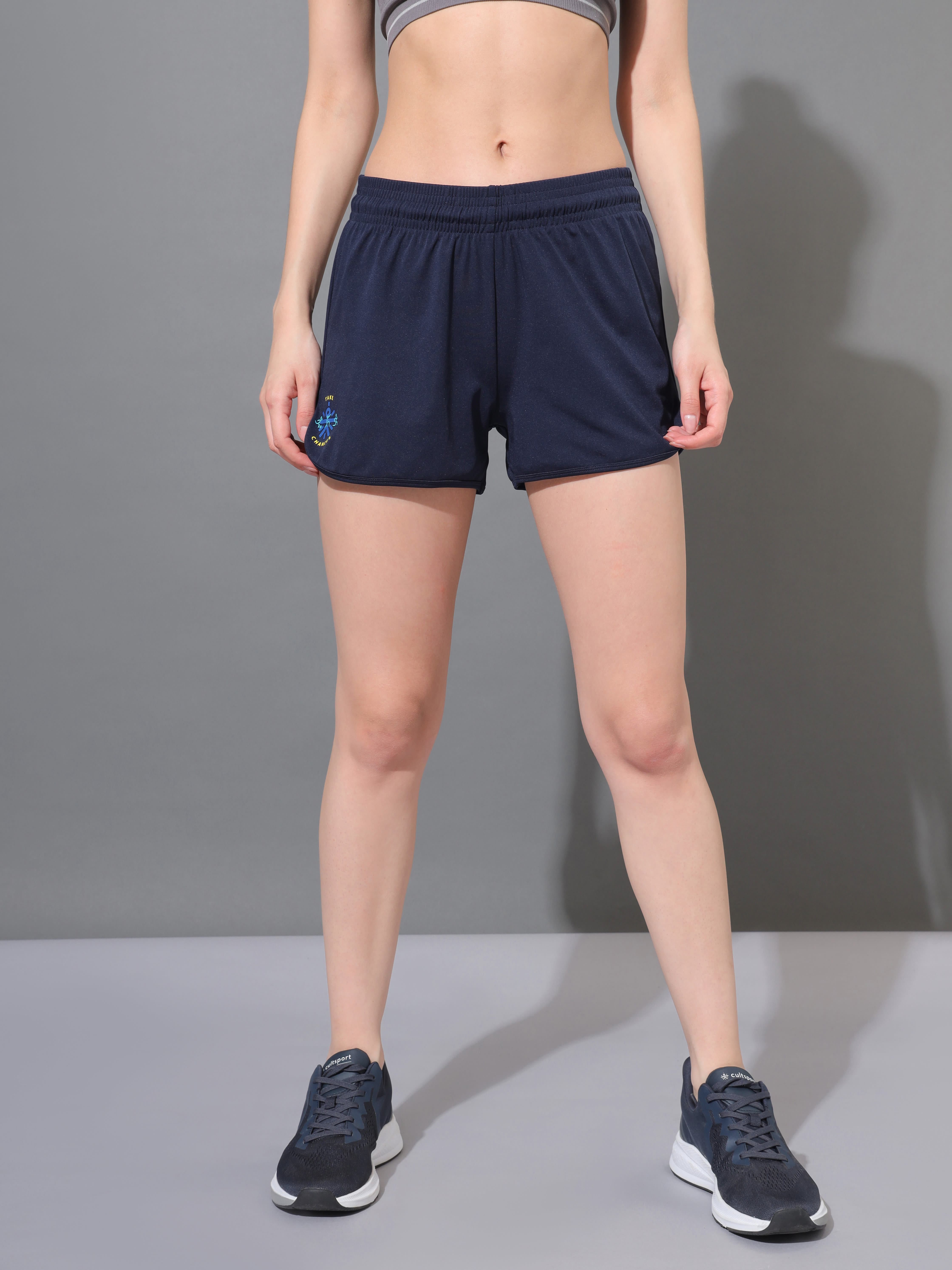 Buy CULTSPORT Running Shorts with Inner Tights | Slip-On | Breathable |  Women's Shorts for Running, Jogging, Gym, Sports (CS702215S_Blue_S) at