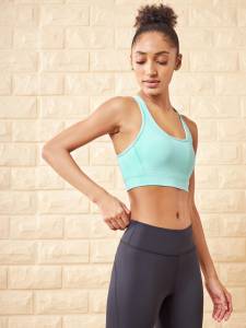 GYMSQUAD® SUPPORTIVE SPORTS BRA - BLUE – GYMSQUAD INDIA