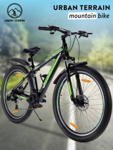 Shop for UT3001A27.5 Mountain Bike Alloy 21 Speed Shimano Gear 27.5 inch Tyre Black With Front Suspension Double Wall Rim and Dual Disc Brakes Ideal For 5.2 ft to 6 ft Free