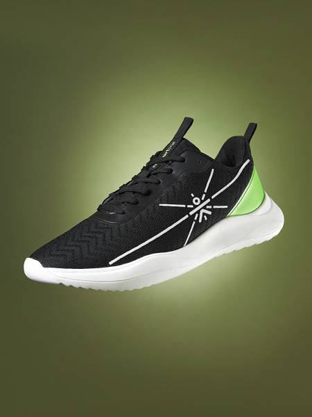 Racer Men Running Shoes - Black/Lime Green
