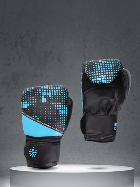 Cult Boxing Gloves for Men & Women | Foam Padding | Punching Bag Gloves for Boxing, Training, Kickboxing, Muay Thai, MMA | Black-Blue