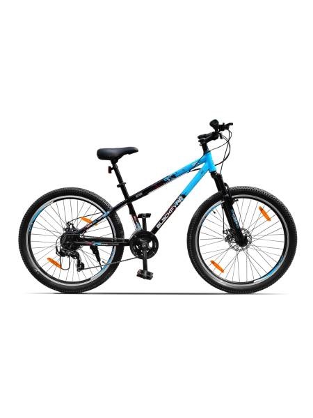 HRX Cycles by Hrithik Roshan BLACKFYRE27T21SBLUE Steel 21 Speed, 27.5 inch, Mountain Cycle, Front Suspension, Double Wall Rim, Free Trainer Sessions and Cycling Event