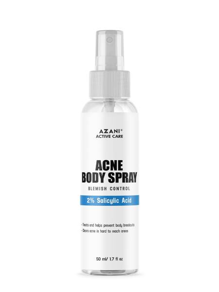 Azani Acne Body Spray | Eliminates Body Acne, Bumps, Pores, Pimples| Soothes Redness, 50 ml