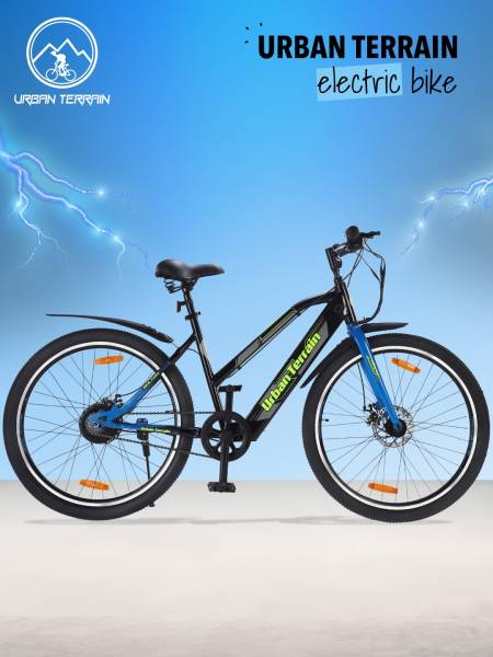 BOLTON27.5TBLACK with 4 hrs Fast Charge, Cycling Event & Diet Plan, BLDC Motor 27.5 inches Single Speed Lithium-ion (Li-ion) Electric Cycle, Ideal for Unisex, 15+ Years