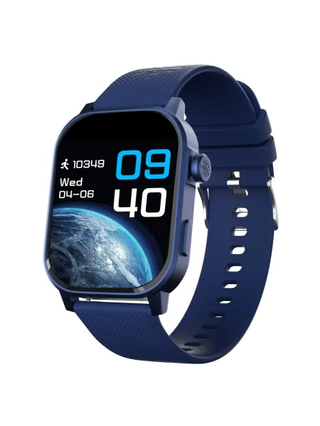 Cultsport Ace X 1.96" AMOLED Smartwatch, Premium Metallic Build, Always on Display, Bluetooth Calling, Live Cricket Score, Health Tracking, Functional Crown, Auto Sports Recognition(Blue Silicone)