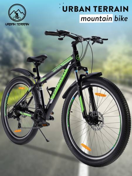 Mountain Cycle Alloy 21 Speed Shimano Gear 27.5 inch, Black With Front Suspension, Double Wall Rim and Dual Disc Brakes Ideal For 5.2 ft to 6 ft, Free Trainer Sessions and Cycling Event