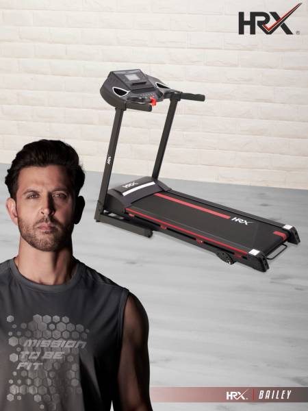 HRX Bailey 3.25 HP Peak Treadmill, Max Weight: 110 Kg, Manual Incline and 1 Year Warranty (6 months extended Warranty only on Cultsport.com)