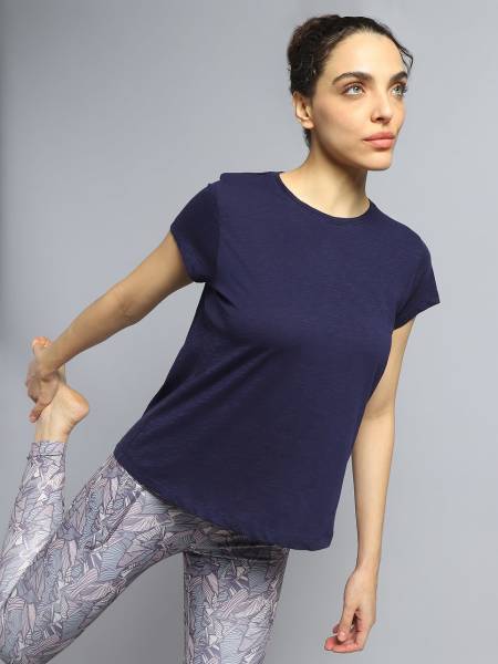 Women's Navy Yoga Flow Top