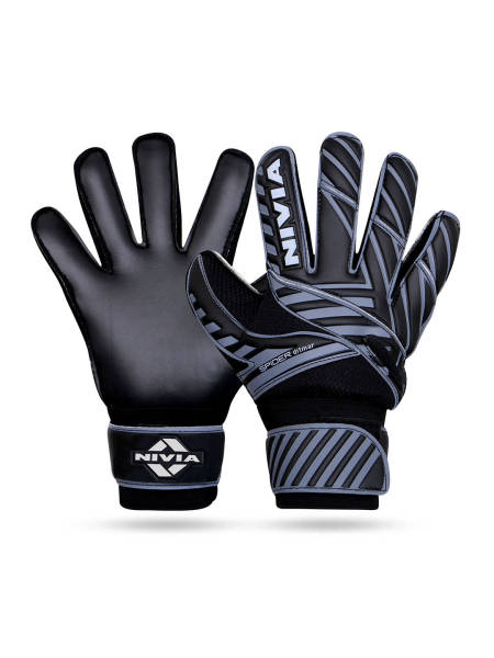 NIVIA Ditmar Spider Goalkeeper Gloves for Men & Women (Black)