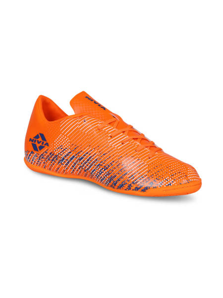 NIVIA Encounter 9.0 Futsal Shoes for Men (Orange/Royal Blue)