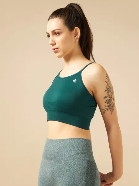 Sea Green Seamless Medium-Support Sports Bra