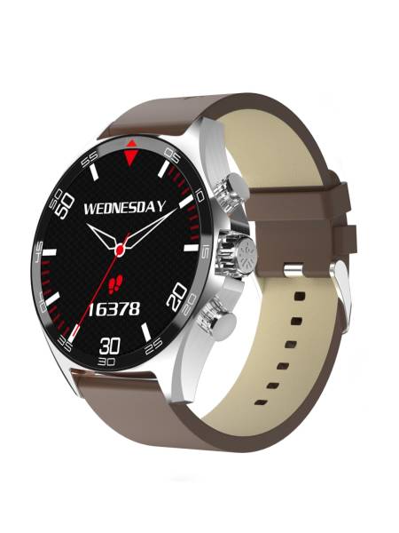 Cult Active TR 1.52"HD Display,Stainless Steel Build,Wireless Charging, BT Calling Smartwatch  (Brown Strap, Free Size)