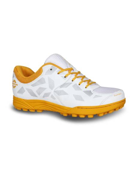 NIVIA Caribean 2.0 Cricket Shoes for Men (White/Gold)