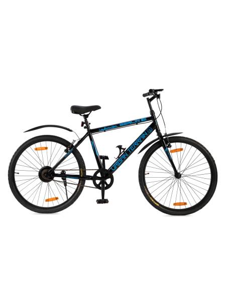 UT7001S26 Steel Single Speed 26 inch City Bike, Blue, Free Trainer Sessions, Cycling Event and Ride Tracking App