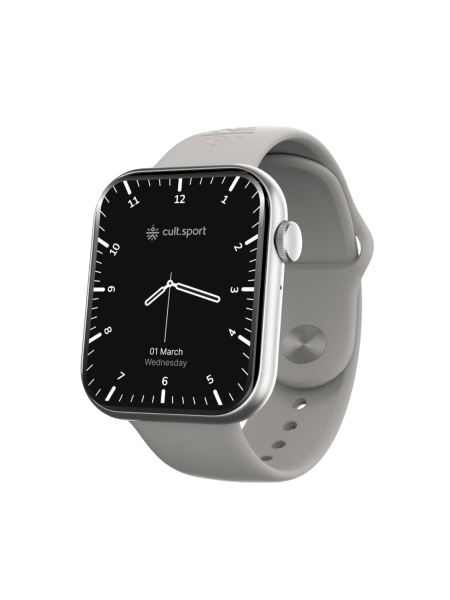 Active T 2.01” HD Display, Single Chip BT Calling, Rotating Crown, 200 WatchFace (Grey Strap, Free Size)