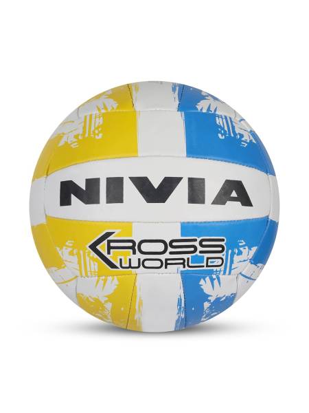 NIVIA Kross Volleyball Size - 4 (Yellow & Blue)