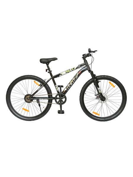 HRX Cycles by Hrithik Roshan GENZ27TBLACK Steel Single Speed 27.5 inch Mountain Cycle, Black, Free Trainer Sessions and Cycling Event