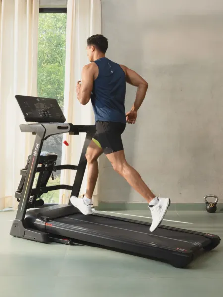 SmartStridePro BLDC Motor (7HP Peak) Treadmill with Massager | Max Weight: 140kg | 18 Level Auto Incline (with 6 Months extended warranty)