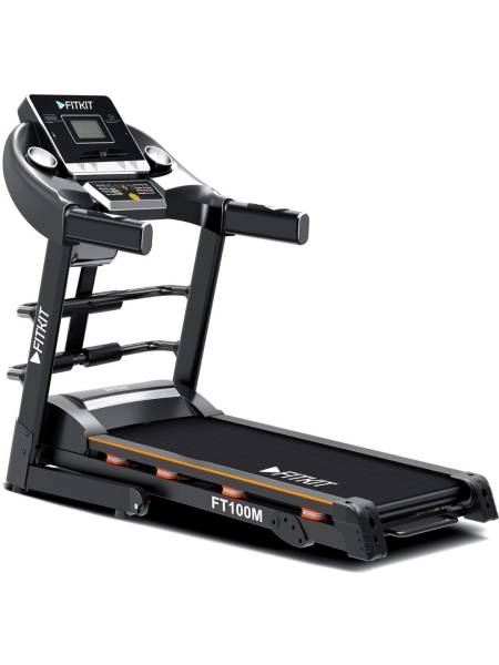 F8, 3.25HP Motor treadmill with Max weight 110kg, Max speed 14.8 km/hr & 3 level manual incline (with Massager) (6 Months extended Warranty only on Cultsport.com)