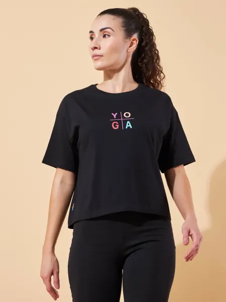 Yoga Cotton Boxy Graphic T-shirt