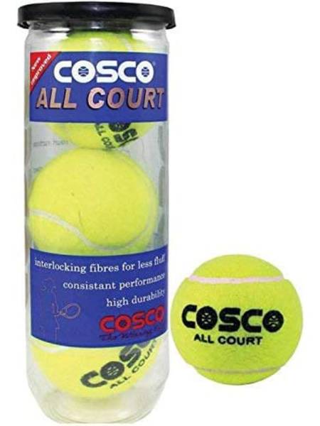 COSCO All court Lawn tennis (pack of 3 balls)