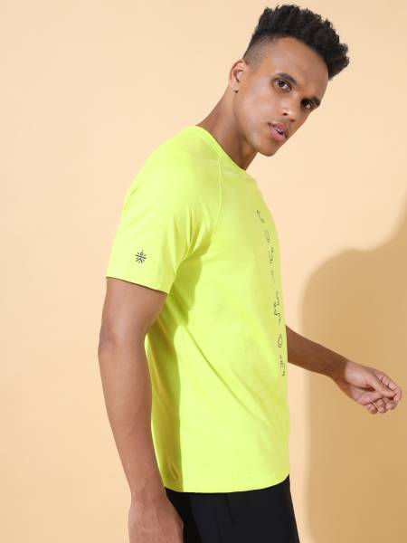 Raglan Sleeve Neon T-shirt with Graphic