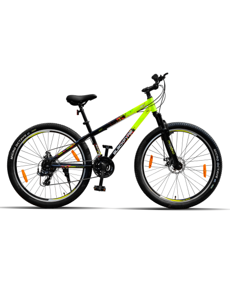 HRX Cycles by Hrithik Roshan BLACKFYRE29T21SGREEN Steel 21 Speed, 29 inch, Mountain Cycle, Front Suspension, Double Wall Rim, Free Trainer Sessions and Cycling Event