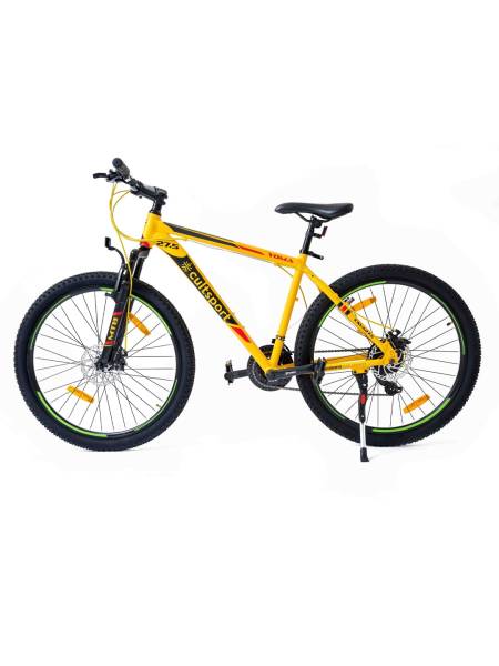 Yoma Steel 21 Speed Shimano Gear 27.5 inch Mountain Cycle, Dual Disc Brake, Front Suspension, Double Wall Rim, Free Trainer Sessions, Cycling Event