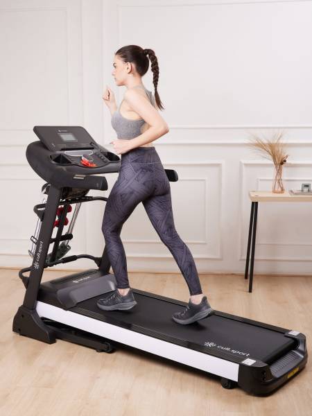 Smartrun Canoas 5.5 HP Peak Treadmill, Max Weight:130kg, Auto Incline with Massager, Diet Plan Services (6 months extended warranty only on Cultsport.com)