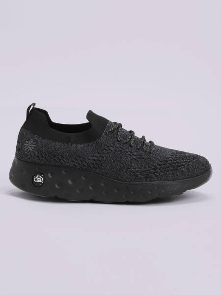 EZ+ Plush Men's Walking Shoes - Black/Grey