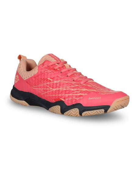 NIVIA Powerstrike 3.0 Badminton Shoes for Mens (Peach/Coral)