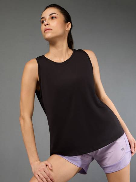 Women's All Day Active Black Tank