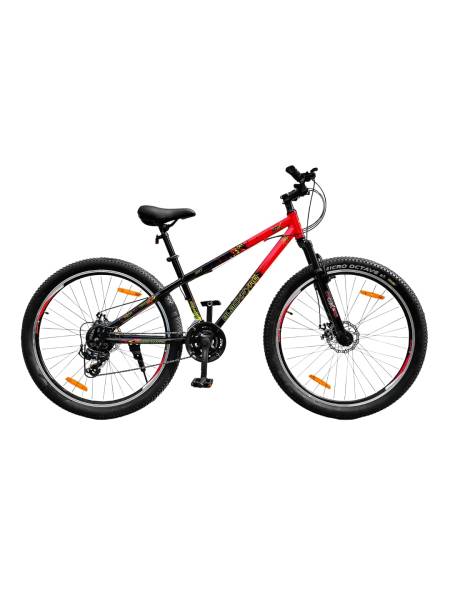 HRX Cycles by Hrithik Roshan BLACKFYRE29T21SRED Steel 21 Speed, 29 inch, Mountain Cycle, Front Suspension, Double Wall Rim, Free Trainer Sessions and Cycling Event