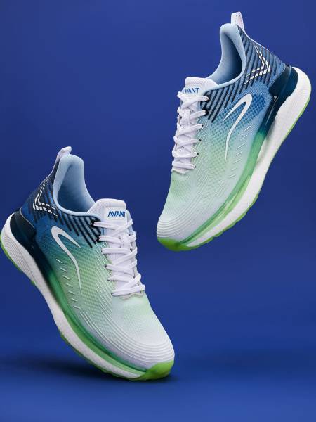 Avant Men's BounceMax Sports shoes-White/Blue/Green