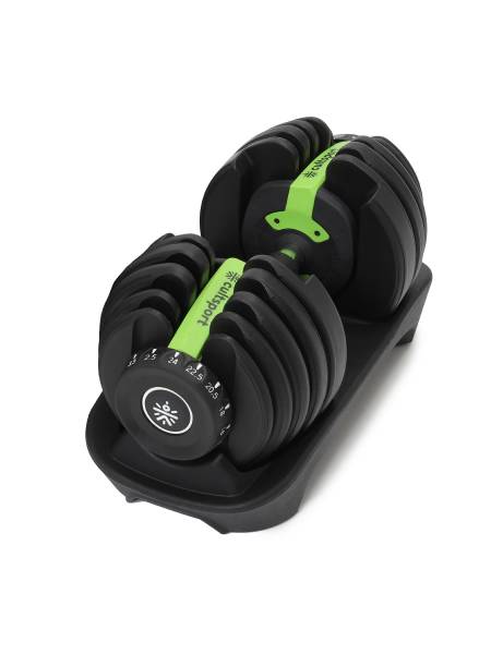 24 kg Compact Adjustable Dumbbell (2.5kg to 24kg), Easy Weight Change: 15-in-1 (1 piece) (6 Months extended Warranty only on Cultsport.com)