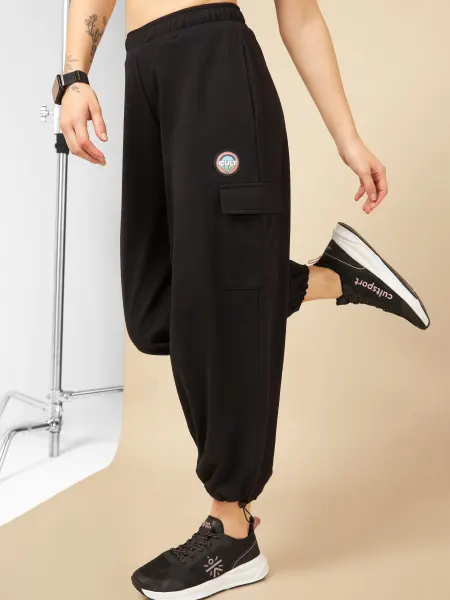 Women Black Club Utility Joggers