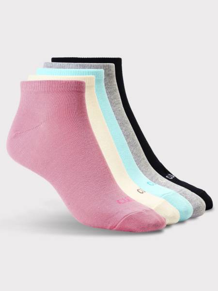 Cult Casual Women's Low Ankle Cotton Socks - Multicolour (Pack of 5)
