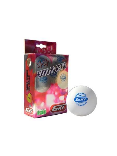 GKI Euro Plastic 2 Star Table Tennis Balls (Pack of 6 Balls)