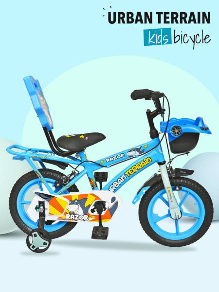 Kids Cycle Steel Single Speed 14 inch, Blue, Ideal For 2.5 ft - 3.5 ft, Free Trainer Sessions and Cycling Event