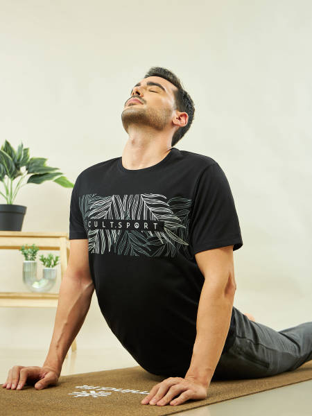 Graphic Print Yoga T-shirt