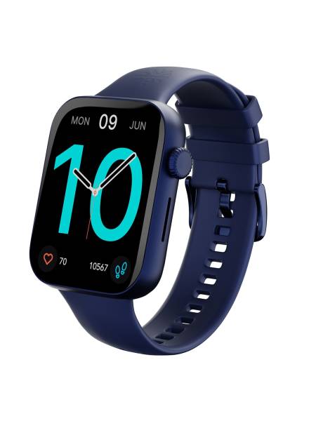 Burn 1.78" AMOLED, 368*448 res, BT Calling, Crown Control, Voice Assistant, AOD Smartwatch  (Dark Blue Strap, Free Size)