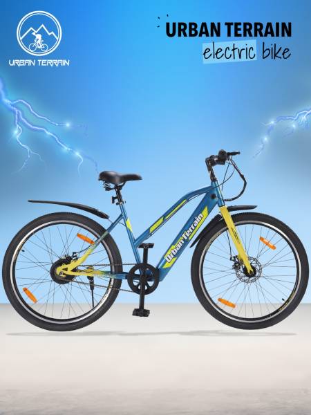 BOLTON27.5TBLUE with 4 hrs Fast Charge, Cycling Event & Diet Plan, BLDC Motor 27.5 inches Single Speed Lithium-ion (Li-ion) Electric Cycle, Ideal for Unisex, 15+ Years