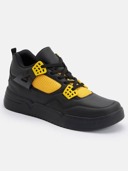 Avant Men's Felix Sneaker Shoes - Black / Yellow