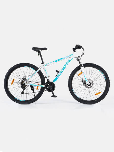 UT6000A29 Alloy 21 Speed Shimano Gear 29 Inch Mountain Cycle, Dual Disc Brake, Front Suspension, Double Wall Alloy Rim, White, Free Diet Plan, Free Trainer Sessions, Cycling Event (Free Doorstep Installation)