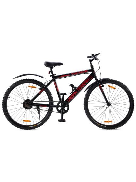 UT7000S27.5 Steel Single Speed 27.5 inch City Bike, Red, Free Trainer Sessions,Cycling Event and Ride Tracking App