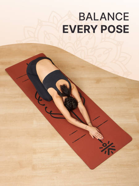 Yoga Mat 8mm TPE Brick/Black