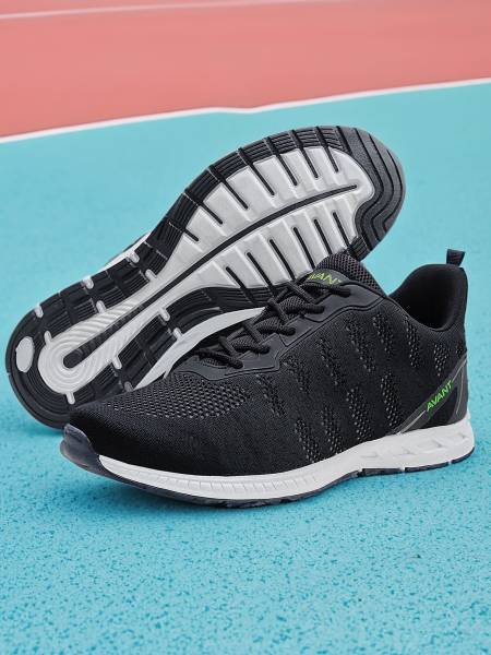 Avant Men's Hurricane Running and Training Shoes- Black/White