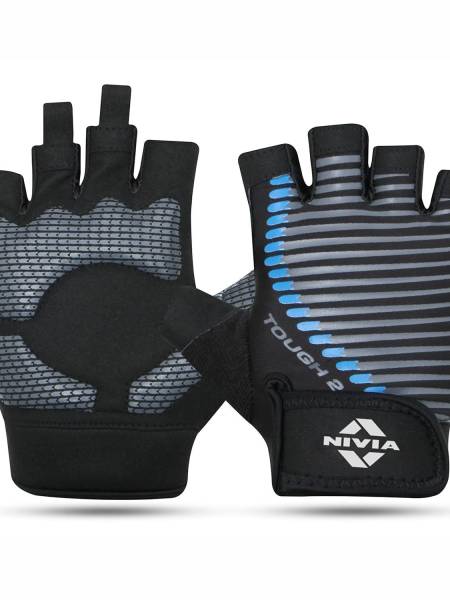Nivia Tough 2 Cross Training Gloves Medium -Blue